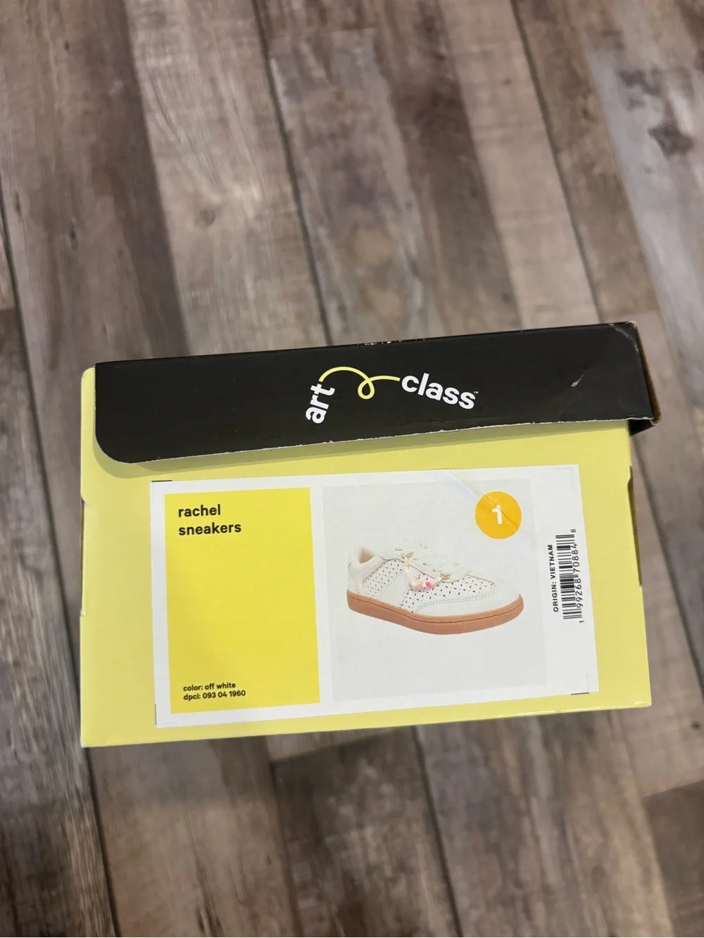 art class girls cream sneakers with ribbon laces